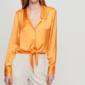 Aritzia Tie Front Blouse